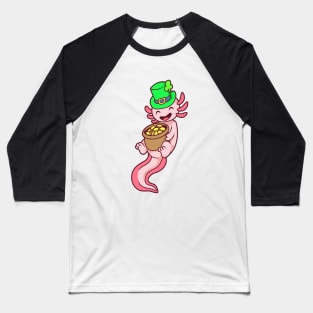 Axolotl Leprechaun - St Patricks Axolotl Baseball T-Shirt